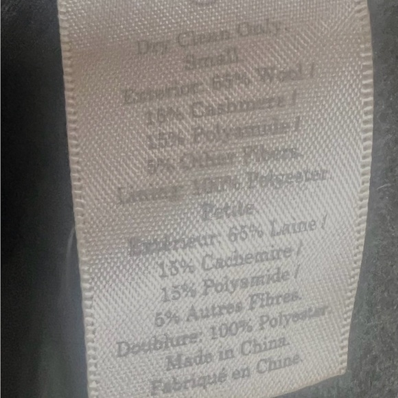 Everlane Charcoal Belted Coat Size Small - Picture 7 of 9